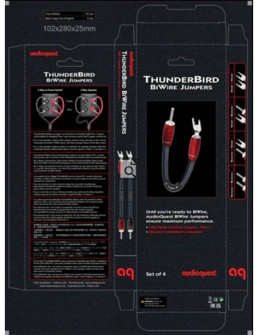 Jumpers BiWire ponticelli, Audioquest ThunderBird Jumpers BiWire PSC+