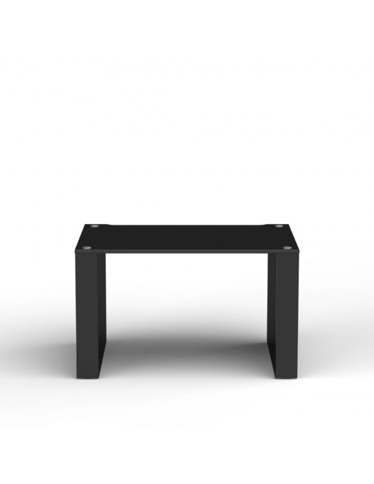 Blok Stax 2G ripiano 35cm LP in vetro nero e struttura nero satinato Rack Hi-Fi Componibile